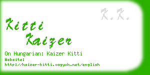 kitti kaizer business card